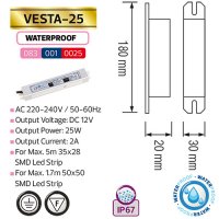 VESTA-25 25W 2A SERIT LED TRAFO